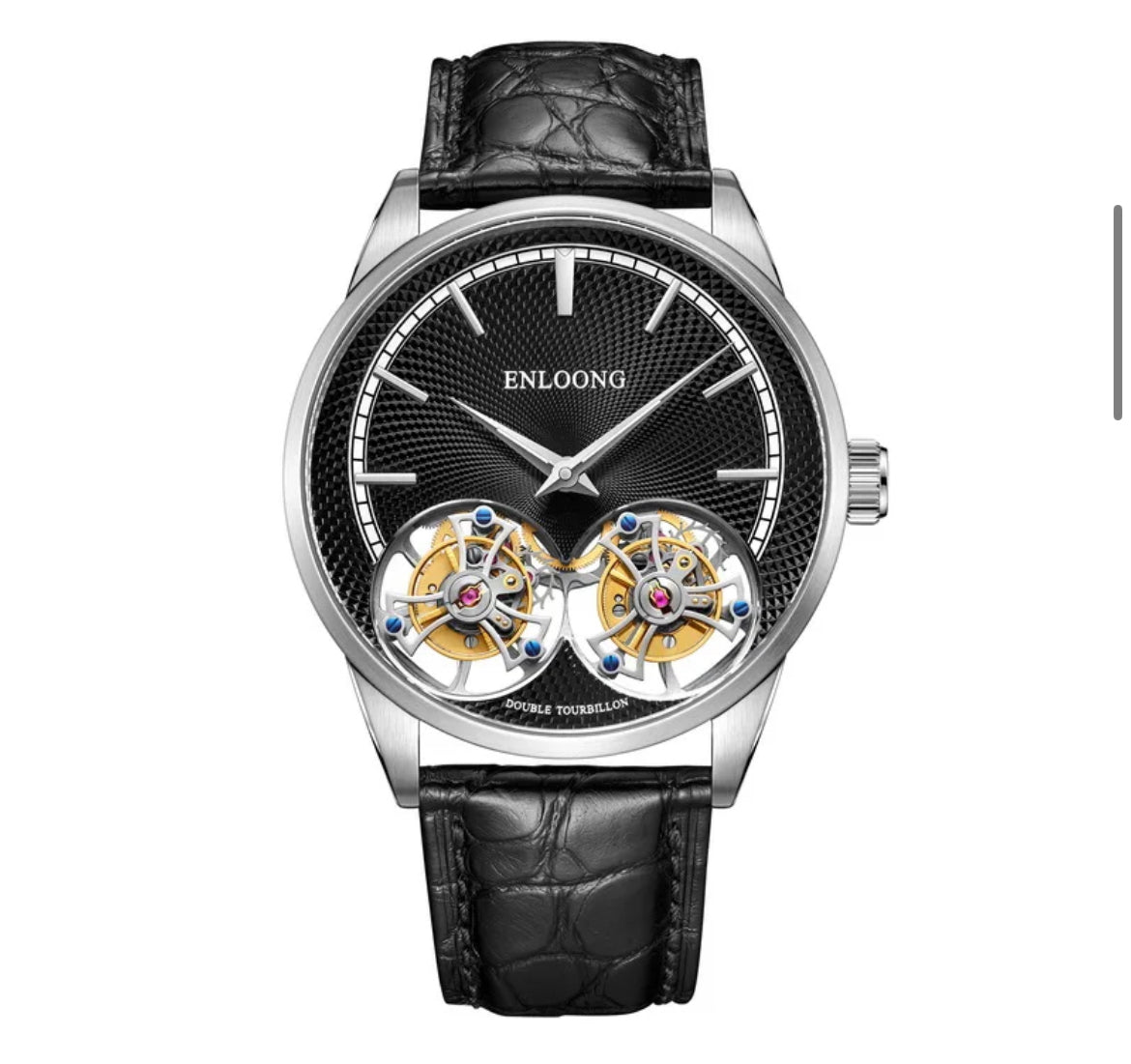 ENLOONG Double Tourbillon Watches with 21 Jewels Self Winding EL-DT01