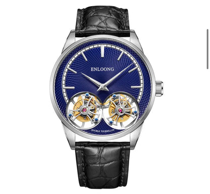 ENLOONG Double Tourbillon Watches with 21 Jewels Self Winding EL-DT01