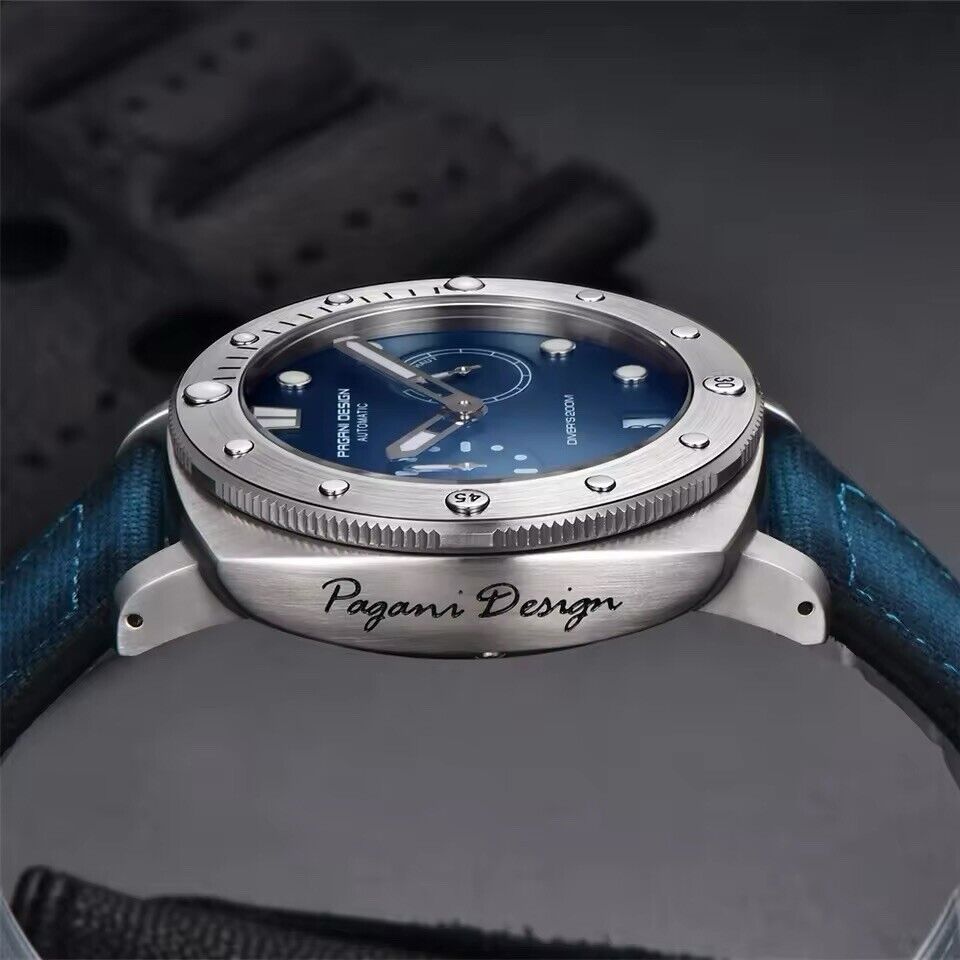 Pagani Design PD-1767 Automatikuhr Silber/Blau