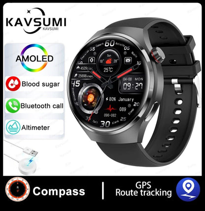 KAVSUMI Smart Watch GT4 Pro mit Silikon Armband