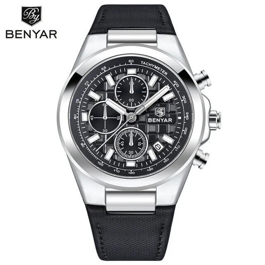 2024 Neue BENYAR 5206 Quarzuhr mit Chronograph & Datumsanzeige