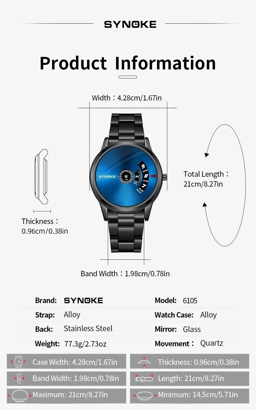 Future design Synoke Armbanduhr 6105