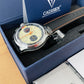 CADISEN C8212MWBW mit Chronograph & Seagull ST1900 Uhrwerk mit Handaufzug