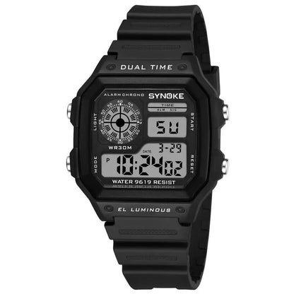 Digital Uhr, Sportwatch, SYNOKE, Military, LEDBeleuchtung, Dual Time, Unisex NEU