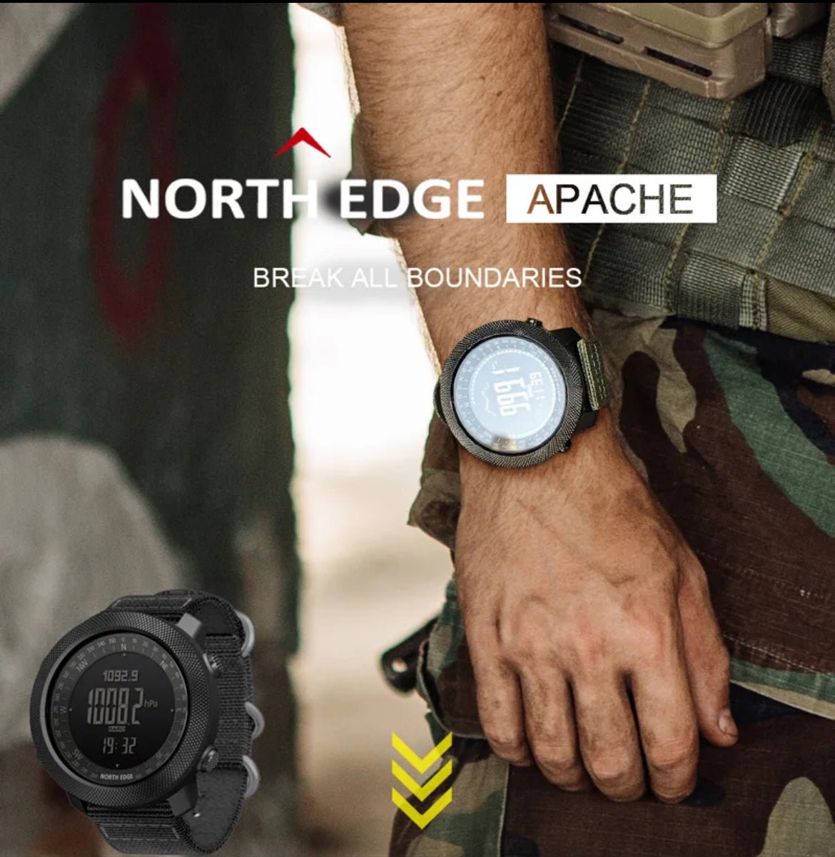 *North Edge Apache Digitaluhr für Sport und Freizeit Military Styl* - Michas.Zeithaus