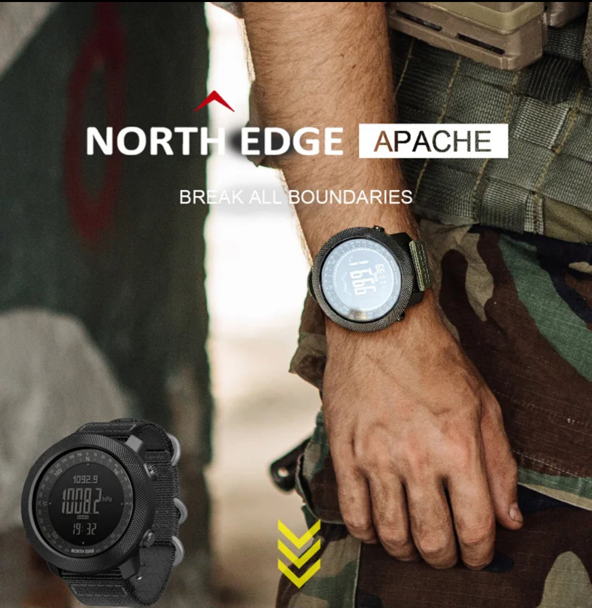 *North Edge Apache Digitaluhr für Sport und Freizeit Military Styl*