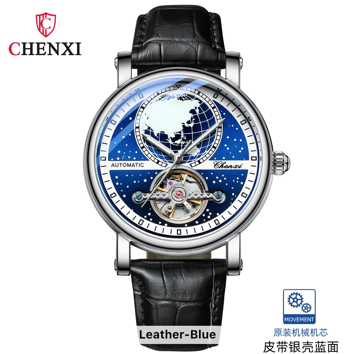 CHENXI 8871 Fashion Hollow Full Automatic Watch
Stainless Steel Waterproof Luminous Tourbillon