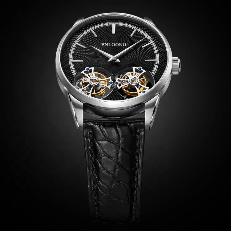 ENLOONG Double Tourbillon Watches with 21 Jewels Self Winding EL-DT01