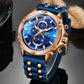 LIGE Luxury Silicone Quartz Watch Sport Chronograph 