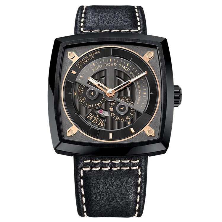 AGELOCER Heavy Metal Design Automatic Mechanical Skeleton Watch - Michas.Zeithaus