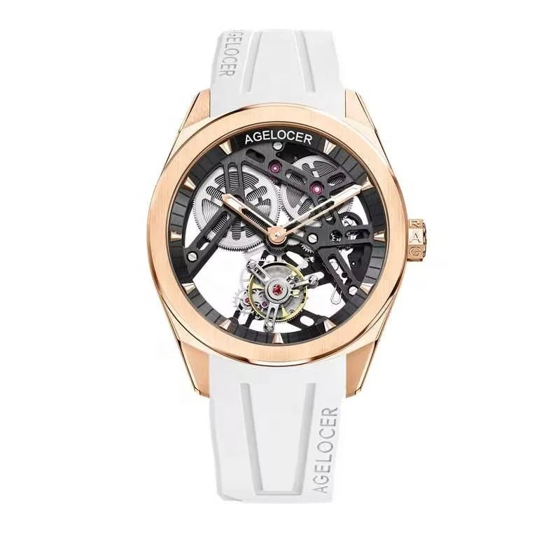 AGELOCER Flying Tourbillon Automatikuhr mit Power Reserve 80H - Michas.Zeithaus