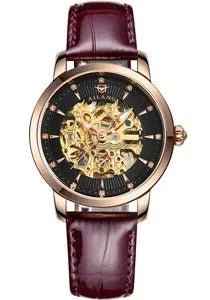 AILANG 6813 Luxury Women Automatic Mechanical watch with Leather Band - Michas.Zeithaus