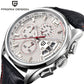 Pagani Design 3306 Luxury Leather Strap Multifunction Quartz Watch+ Chronograph - Michas.Zeithaus