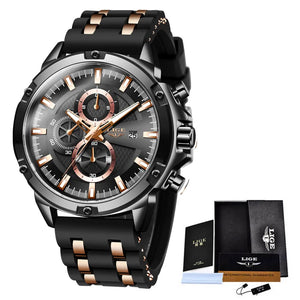 LIGE New Silicone Sport Men Watches Quartz Watch LG10028