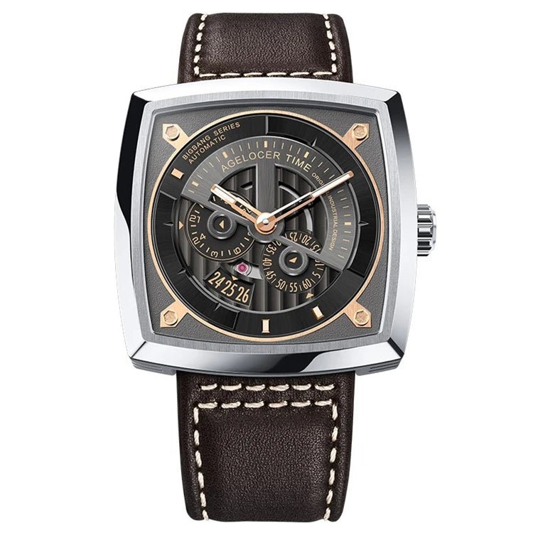 AGELOCER Heavy Metal Design Automatic Mechanical Skeleton Watch - Michas.Zeithaus