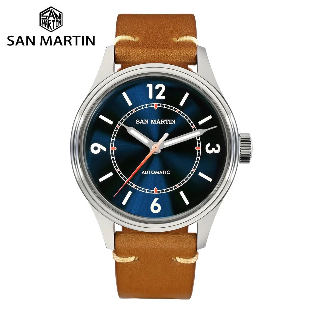 San Martin SN0108 - G2 Pilot Uhr 38,5mm Automatikuhr mit Nh35 Uhrwerk - Michas.Zeithaus