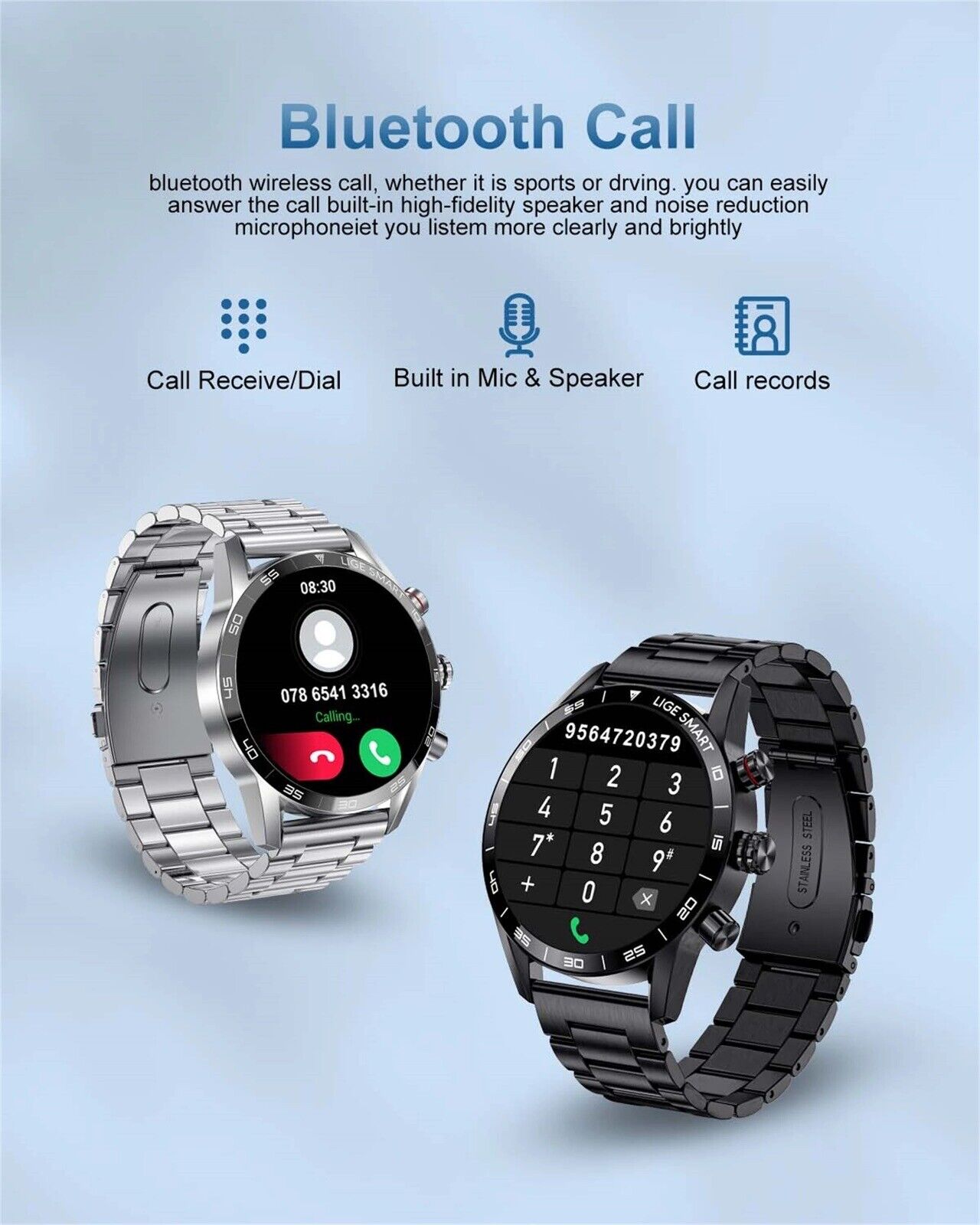 Lige Smartwatch ST2-B with fitness tracker