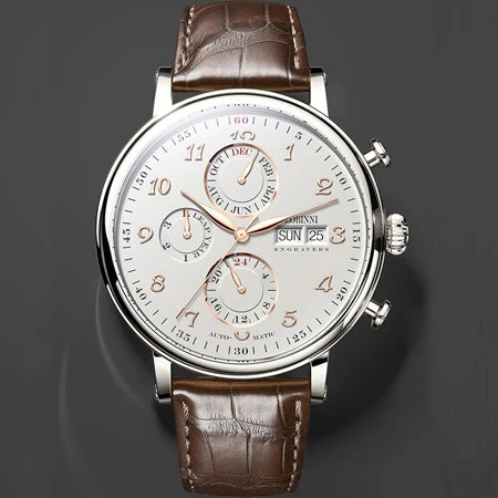 Luxury Brand LOBINNI Perpetual Calendar Automatic Mechanical Men's Watch L13019-9