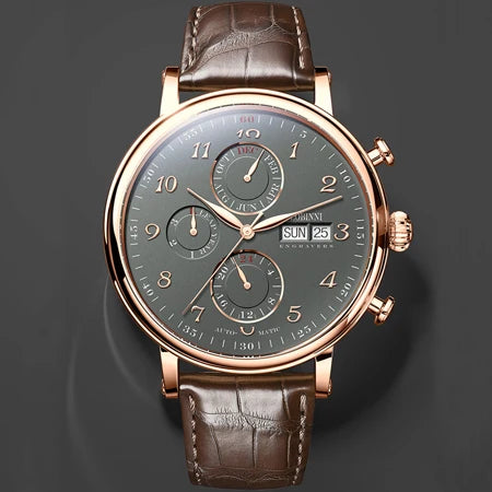 Luxury Brand LOBINNI Perpetual Calendar Automatic Mechanical Men's Watch L13019-9