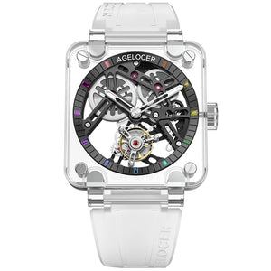 AGELOCER Fully Transparent Sapphire Tourbillon Watch Mechanical - Michas.Zeithaus